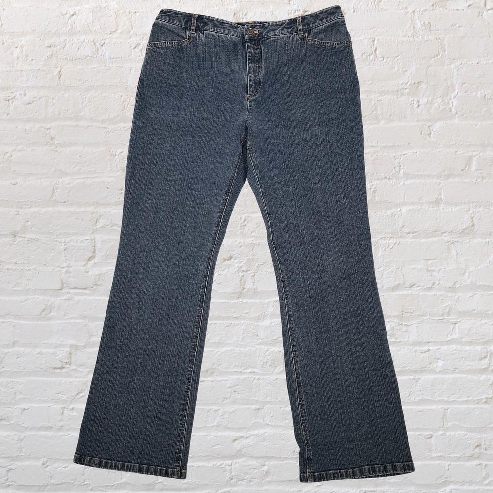 VTG Casual Corner Annex Boot Cut Jeans Women's Size 12 Blue Stretch Boho Hippie
